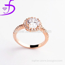 925 silver wedding ring rhodium platted with zircon stone wholesale